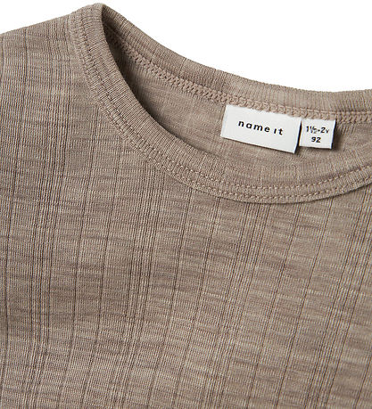 Name It Blouse - Wool - Rib - Noos - NmmWang - Satellite