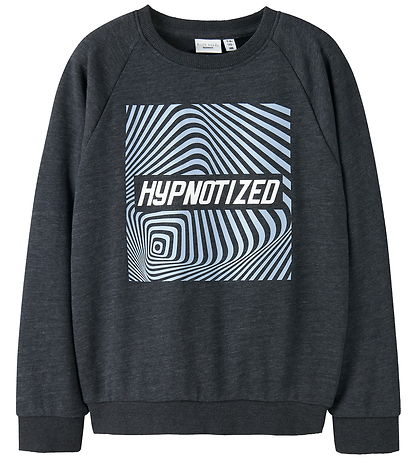 Name It Sweatshirt - NkmVion - Svart/Hypnotiserad