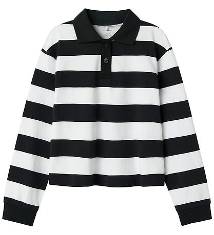 Name It Poloblus - NkfLili - Black/Bright White m. Ränder Name It Poloblus - NkfLili - Black/Bright White m. Ränder