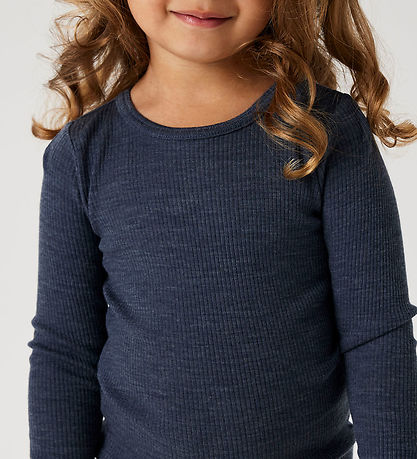 Name It Blouse - Wool - Rib - Noos - NmnWax - Ombre Blue Name It Blouse - Wool - Rib - Noos - NmnWax - Ombre Blue