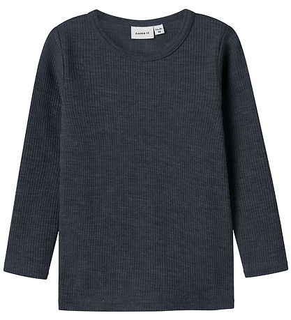 Name It Blouse - Wool - Rib - Noos - NmnWax - Ombre Blue Name It Blouse - Wool - Rib - Noos - NmnWax - Ombre Blue