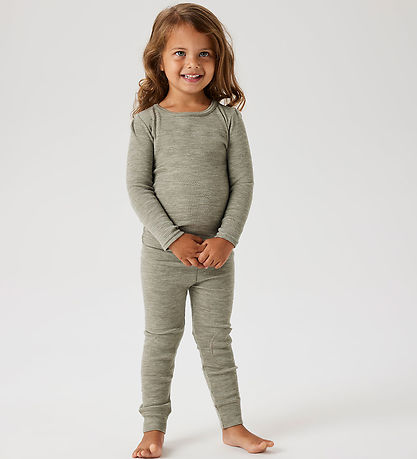 Name It Blouse - Wol - Rib - Noos - NmnWax - Gedroogd Sage