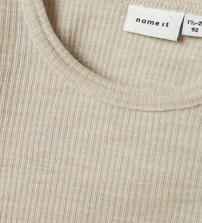 Name It Blouse - Wol - Rib - Noos - NmnWax - Parelmoer Cloud