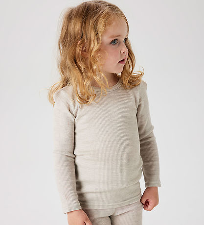 Name It Blouse - Wol - Rib - Noos - NmnWax - Parelmoer Cloud