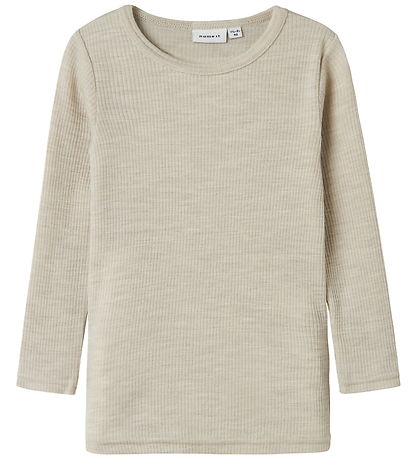 Name It Blouse - Wol - Rib - Noos - NmnWax - Parelmoer Cloud