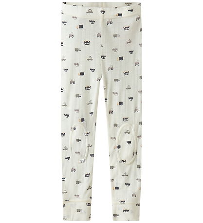 Name It Leggings - Wool - Rib - Noos - NmmWang - Snow White/Smal Name It Leggings - Wool - Rib - Noos - NmmWang - Snow White/Smal
