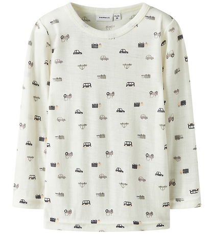 Blouse Name It - Laine - Rib - Noos - NmmWang - Blanc comme neig Blouse Name It - Laine - Rib - Noos - NmmWang - Blanc comme neig