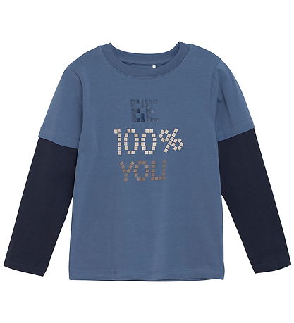 Minymo Blouse - China Blue w. Print