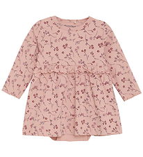 Minymo Bodysuit w. Skirt - AOP - Misty Rose Minymo Bodysuit w. Skirt - AOP - Misty Rose