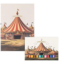 Konges Sløjd Drawing pad w. Colours - 10 pcs - Circus Konges Sløjd Drawing pad w. Colours - 10 pcs - Circus