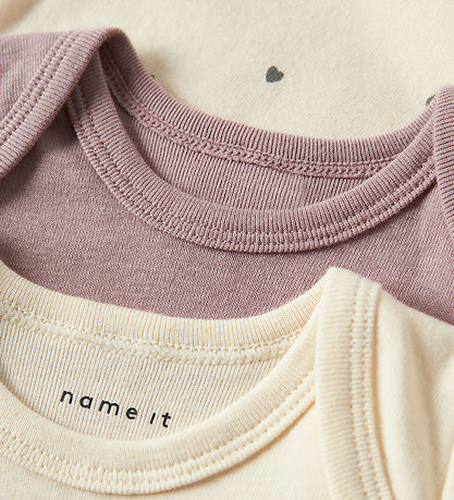 Name It Bodysuit l/s - 3-Pack - NbfBody - Summer Sand