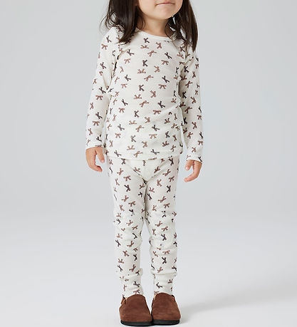 Name It Leggings - Wolle - NmfWang - Snow White/Schleifen