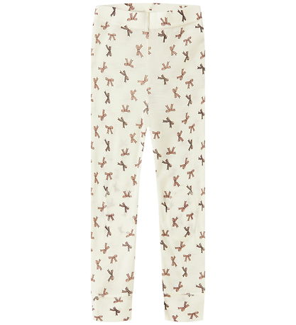 Name It Leggings - Wolle - NmfWang - Snow White/Schleifen