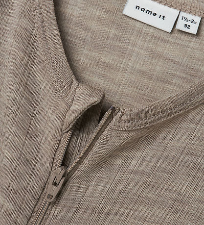 Name It Nightsuit - Wool - Rib - NmmWang - Satellite Name It Nightsuit - Wool - Rib - NmmWang - Satellite