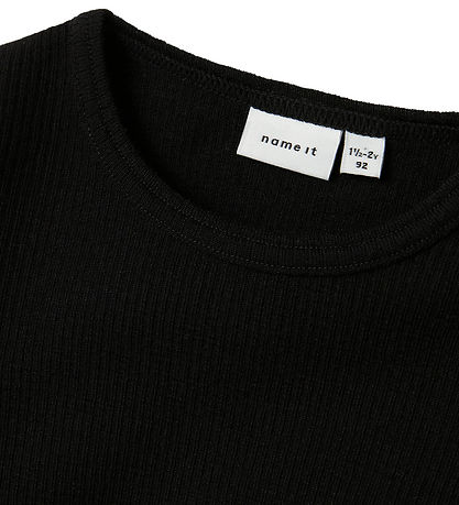 Name It Blouse - Wool - Rib - NmnWax - Black