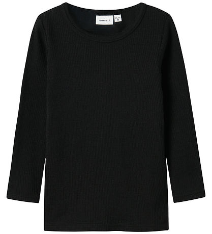 Name It Blouse - Wool - Rib - NmnWax - Black