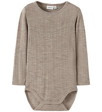 Name It Bodysuit l/s - Wool - Rib - NmmWang - Satellite Name It Bodysuit l/s - Wool - Rib - NmmWang - Satellite