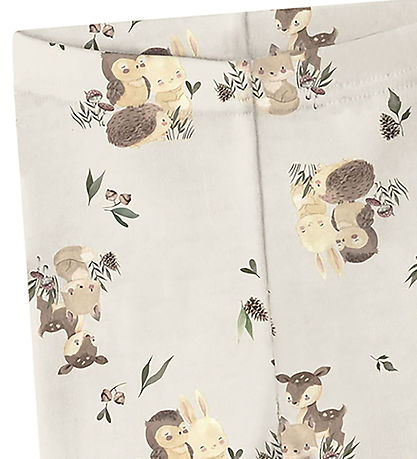 Name It Leggings - Wool - NbnWillu - Snow White/Forest Animals Name It Leggings - Wool - NbnWillu - Snow White/Forest Animals