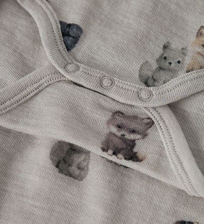 Name It Bodysuit l/s - Wool - NbmWang - Micro Chip/Forest Animal Name It Bodysuit l/s - Wool - NbmWang - Micro Chip/Forest Animal
