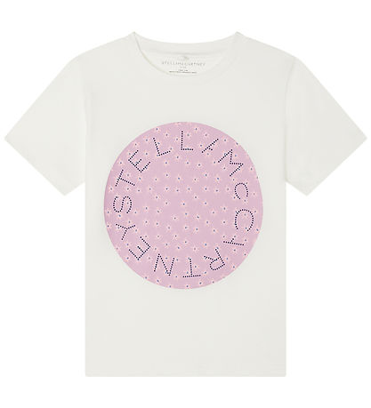 Stella McCartney Kids T-shirt - Ivory w. Pink