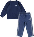 adidas Originals Set - Jeggings/Sweatshirt - Medium+ Blue/Night 