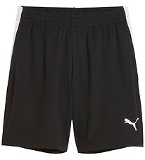 Puma Sports Shorts - League Training - Black w. Blue/White Puma Sports Shorts - League Training - Black w. Blue/White