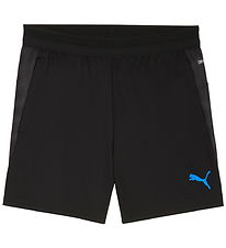Puma Sports Shorts - Cup Training - Black w. Blue Puma Sports Shorts - Cup Training - Black w. Blue