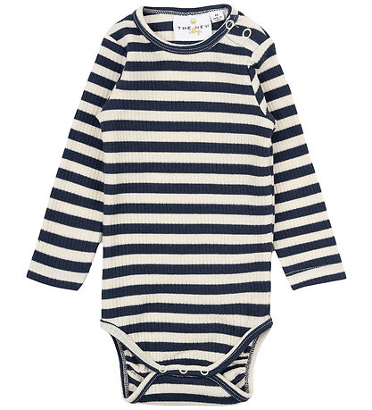 The New Siblings Bodysuit l/s - Rib - TnsbFro - Mood Indigo Stri