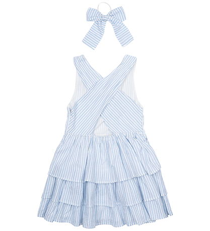 The New Klänning/Hårsnodd - TnNalani - White Swan Striped m. Gli The New Klänning/Hårsnodd - TnNalani - White Swan Striped m. Gli