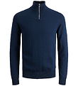 Jack & Jones Blouse - Gebreid - Noos - JjeEmil - Navy Blazer