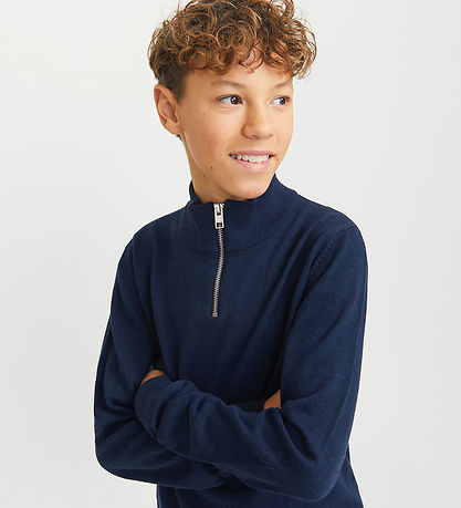 Jack & Jones Blússa - Prjónað - Nei - JjeEmil - Dökkblátt Blazer