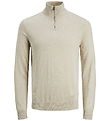Jack & Jones Blouse - Knitted - Noos - JjeEmil - Oatmeal/Melange
