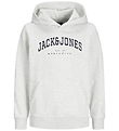 Jack & Jones Hoodie- JjeCaleb - Noos - White Melange/Loose Jack & Jones Hoodie- JjeCaleb - Noos - White Melange/Loose