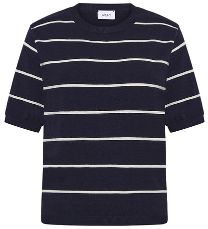 T-Shirt Grunt - Tricoté - GrFerro - Marine Stripe T-Shirt Grunt - Tricoté - GrFerro - Marine Stripe