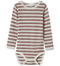 Name It Bodysuit l/s - Wool - NmfWang - Antler/Snow White Name It Bodysuit l/s - Wool - NmfWang - Antler/Snow White
