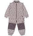 Vêtements Thermiques Mikk-Line - Cloud Gris av. Fleurs/Froufrous Vêtements Thermiques Mikk-Line - Cloud Gris av. Fleurs/Froufrous
