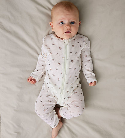 Name It Nightsuit - Wool - Noos - NbfWang - Snow White/Small flo