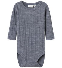 Name It Bodysuit l/s - Wool - Noos - NbmWang - Folkstone Grey Name It Bodysuit l/s - Wool - Noos - NbmWang - Folkstone Grey