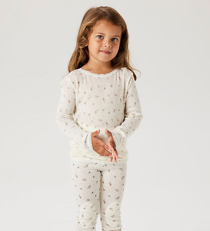 Name It Blouse - Wool - Noos - NmfWang - Snow White/Small flower