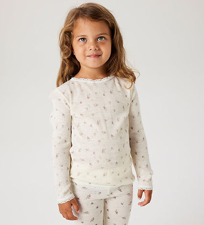 Name It Blouse - Wool - Noos - NmfWang - Snow White/Small flower