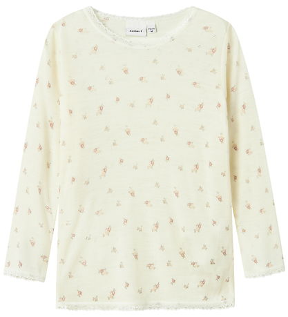 Name It Blouse - Wool - Noos - NmfWang - Snow White/Small flower