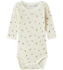 Name It Bodysuit l/s - Wool - Noos - NbfWang - Snow White/Small  Name It Bodysuit l/s - Wool - Noos - NbfWang - Snow White/Small