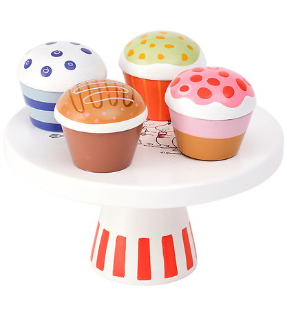 Jouets de Nourriture Kids Concept - Plat av. Gâteaux - Bois - 16 Jouets de Nourriture Kids Concept - Plat av. Gâteaux - Bois - 16