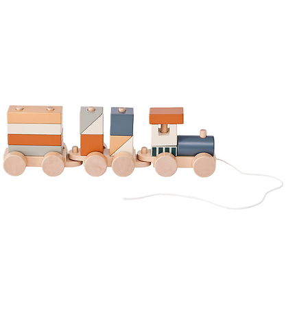 Kids Concept Train w. Blocks - 38 cm - Wood Kids Concept Train w. Blocks - 38 cm - Wood
