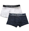 Emporio Armani Boxers - 2-Pack - White/Navy Emporio Armani Boxers - 2-Pack - White/Navy