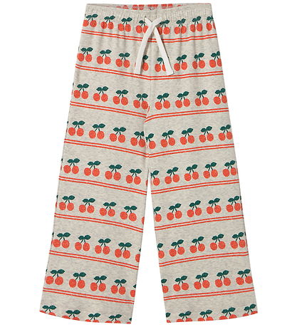 Tiny Cottons Buxur - Rib - Cherry - Light Cream Heather