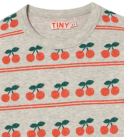 Tiny Cottons Pusero - Joustinneule - Cherry - Light Cream Heathe