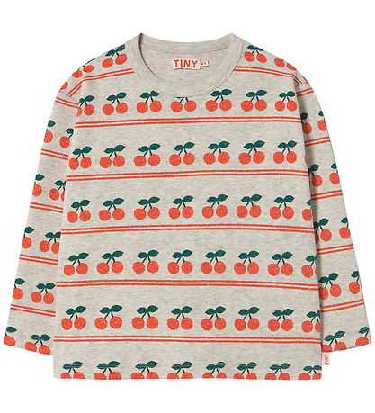 Tiny Cottons Pusero - Joustinneule - Cherry - Light Cream Heathe
