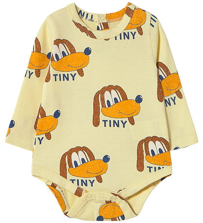 Tiny Cottons Bodysuit l/s - Dogs - Dusty Yellow