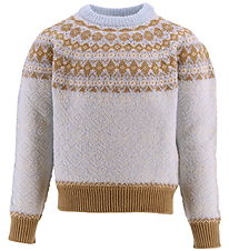 Moncler Blouse - Wool - Light Blue w. Light Brown Moncler Blouse - Wool - Light Blue w. Light Brown